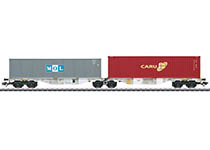 076-M47811 - H0 - Doppel-Containertragwagen Bauart Sggrss 80